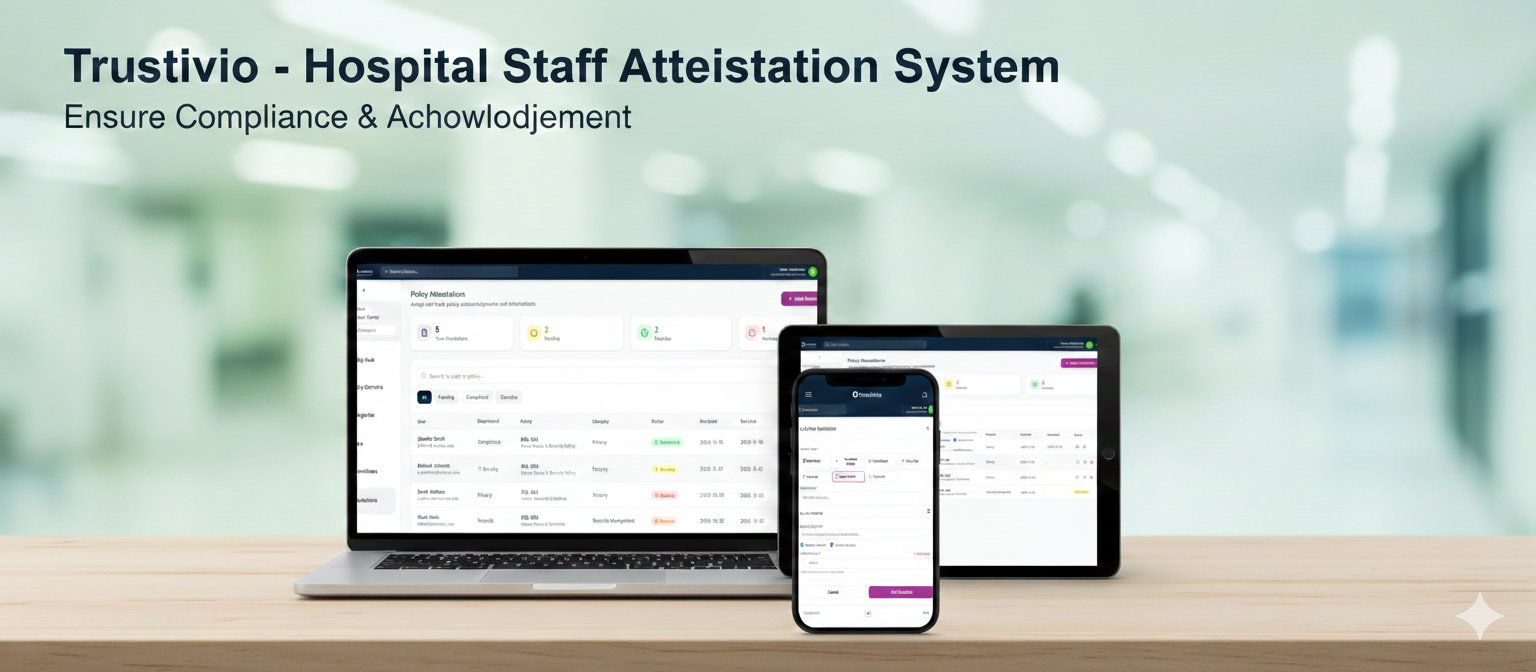Trustivio Attestation dashboard showing compliance tracking interface